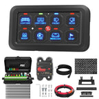 8-Gang RGB LED Auxiliary Switch Panel – Multi-Function Touch Control