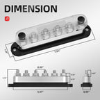 600A Power Distribution Block – 12V Bus Bar, Positive & Negative