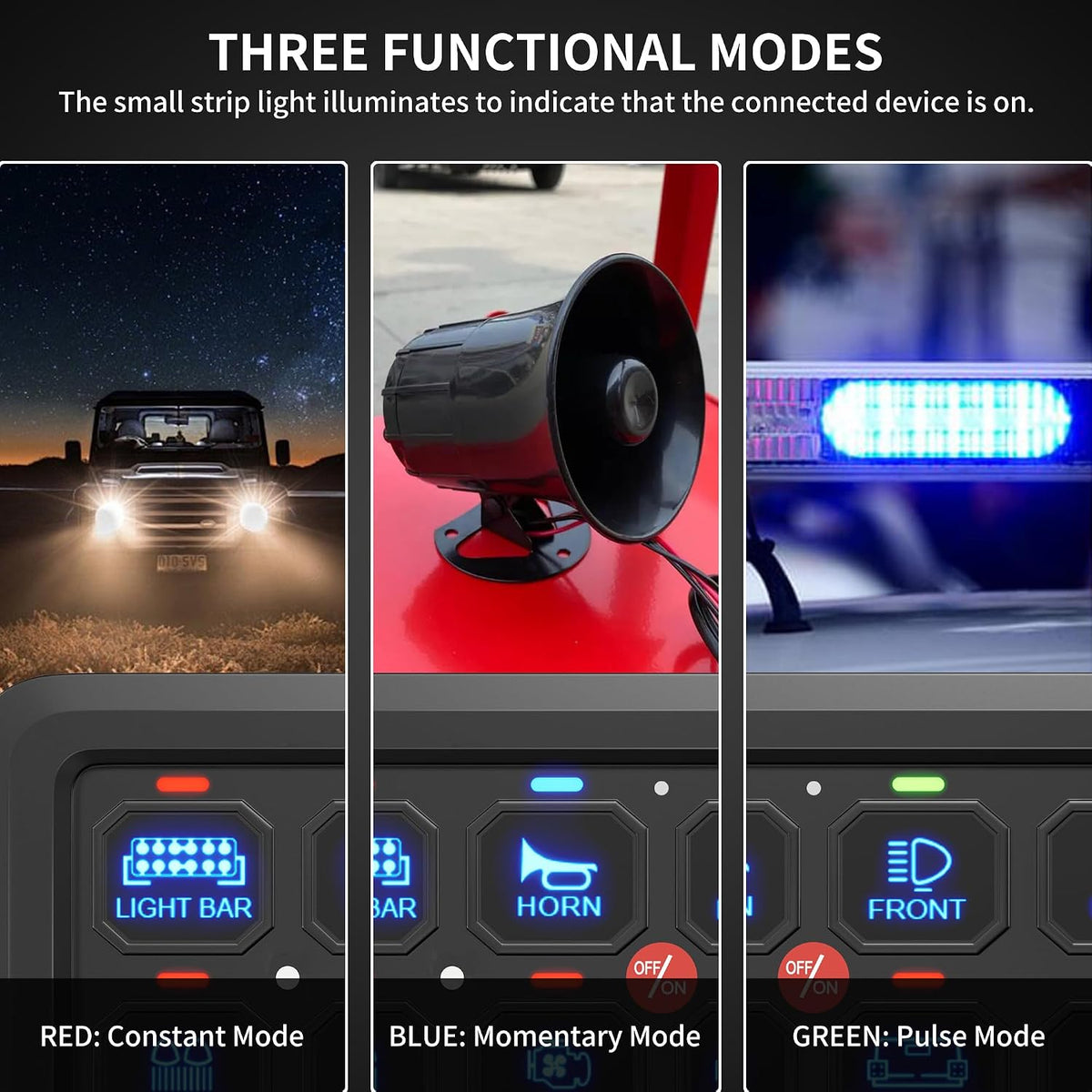 8-Gang RGB LED Auxiliary Switch Panel – Multi-Function Touch Control