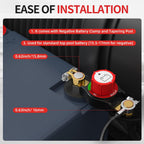 250A Battery Disconnect Switch – 12V–48V Top Post Kill Switch