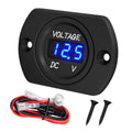 Waterproof Digital Voltmeter – DC 8–48V Blue LED Battery Monitor